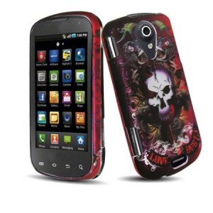 Hard Plastic Rubber Feel Design Case for Samsung Epic 4G - Lions & Skull/Love Hurts