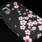 Hard Plastic Rubber Feel Design Case for Samsung Fascinate i500 - Cherry Blossom