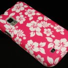 Hard Plastic Rubber Feel Design Case for Samsung Fascinate i500 - Hawaiian Flowers