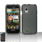 Hard Plastic Rubber Feel Design Case for Samsung Fascinate i500 - Carbon Fiber