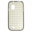 Crystal Gel Check Design Skin Case for Samsung Fascinate i500 - Smoke