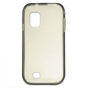 Crystal Gel Check Solid Skin Case for Samsung Fascinate i500 - Smoke