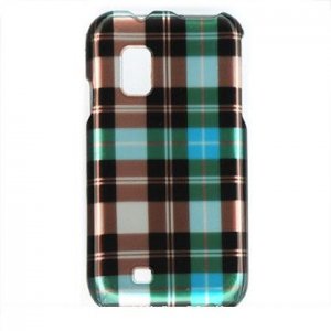 Hard Plastic Design Case for Samsung Fascinate i500 - Blue Check