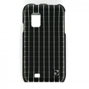 Hard Plastic Design Case for Samsung Fascinate i500 - Black Squares