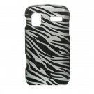 Hard Plastic Design Cover Case for Samsung Focus i917 - Silver and Black Zebra