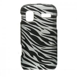 Hard Plastic Design Cover Case for Samsung Focus i917 - Silver and Black Zebra