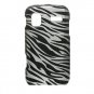 Hard Plastic Design Cover Case for Samsung Focus i917 - Silver and Black Zebra