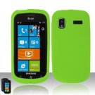Soft Silicone Skin Cover Case for Samsung Focus i917 - Neon Green