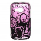Hard Plastic Design Cover Case for Samsung Galaxy Indulge R910 - Purple Swirls