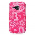 Hard Plastic Design Cover Case for Samsung Galaxy Indulge R910 - Hot Pink Flowers