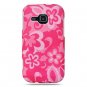 Hard Plastic Design Cover Case for Samsung Galaxy Indulge R910 - Hot Pink Flowers