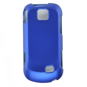 Hard Plastic Rubber Feel Case for Samsung Intercept M910 - Blue