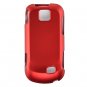 Hard Plastic Rubber Feel Case for Samsung Intercept M910 - Red
