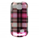 Hard Plastic Design Cover Case for Samsung Intercept M910 - Hot Pink Check