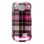 Hard Plastic Design Cover Case for Samsung Intercept M910 - Hot Pink Check