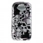 Hard Plastic Design Cover Case for Samsung Reality U820 - Black Skulls