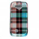 Hard Plastic Design Cover Case for Samsung Reality U820 - Blue Check