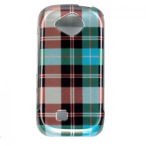 Hard Plastic Design Cover Case for Samsung Reality U820 - Blue Check