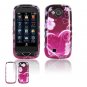 Hard Plastic Design Cover Case for Samsung Reality U820 - Pink Flower Heart