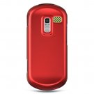 Hard Plastic Rubber Feel Case for Samsung Restore M570 - Red