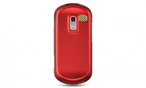 Hard Plastic Rubber Feel Case for Samsung Restore M570 - Red