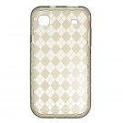 Crystal Gel Check Design Skin Case for Samsung Vibrant T959 - Smoke