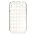 Crystal Gel Check Design Skin Case for Samsung Vibrant T959 - Clear