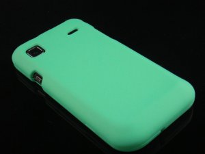 Hard Plastic Rubber Feel Case for Samsung Vibrant T959 - Turquoise