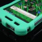 Hard Plastic Rubber Feel Case for Samsung Vibrant T959 - Turquoise