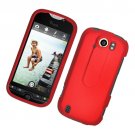Hard Plastic Rubber Feel Case for HTC Mytouch Slide 4G - Red
