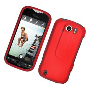 Hard Plastic Rubber Feel Case for HTC Mytouch Slide 4G - Red