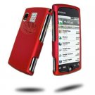 Hard Plastic Rubber Feel Case for Sanyo Zio - Red