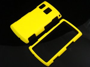 Hard Plastic Rubber Feel Case for Sanyo Zio - Yellow