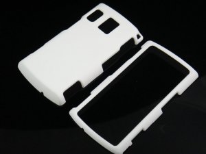 Hard Plastic Rubber Feel Case for Sanyo Zio - White