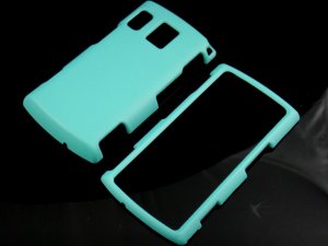 Hard Plastic Rubber Feel Case for Sanyo Zio - Turquoise