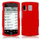 Silicone Textured Skin Cover Case for Sanyo Zio - Red