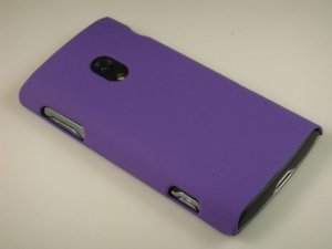 Hard Plastic Rubber Feel Case for Sony Xperia X10 - Purple