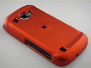 Hard Plastic Rubber Feel Case for Samsung Omnia II i920 - Orange