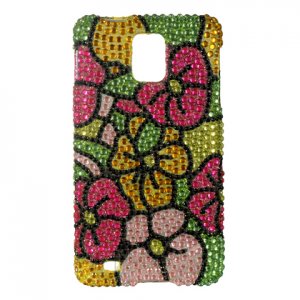 Hard Plastic Bling Rhinestone Design Case for Samsung Infuse 4G i997 - Hawaiian Flowers