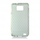 Crystal Gel Check Design Skin Case for Samsung Galaxy S II i9100 - Clear
