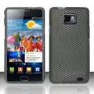Hard Plastic Rubber Feel Design Case for Samsung Galaxy S II i9100 - Carbon Fiber