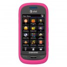 Soft Silicone Skin Cover Case for Samsung Eternity II A597 - Hot Pink
