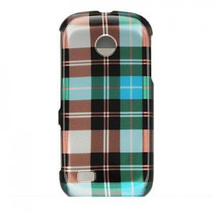 Hard Plastic Design Cover Case for Samsung Eternity II A597 - Blue Check
