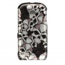 Hard Plastic Design Cover Case for Samsung Eternity II A597 - Black Skulls