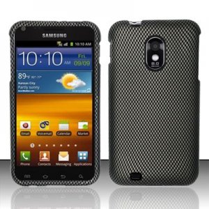 Hard Plastic Rubber Feel Design Case for Samsung Galaxy S II Epic 4G Touch - Carbon Fiber