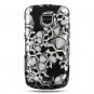 Hard Plastic Design Cover Case for Samsung Droid Charge i510/i520 (Verizon) - Black Skulls