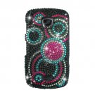 Hard Plastic Bling Rhinestone Design Case for Samsung Droid Charge i510/i520 - Colorful Circles