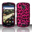 Hard Plastic Rubber Feel Design Case for Samsung Droid Charge i510/i520 - Hot Pink Leopard