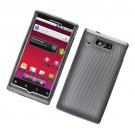Hard Plastic Rubber Feel Design Case for Motorola Triumph - Carbon Fiber