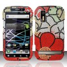 Hard Plastic Bling Rhinestone Design Case for Motorola Photon 4G - Fall Flowers